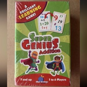 Blue Orange Learning Game: Super Genius Addition 1-6 Players Ages 7+ Brand New